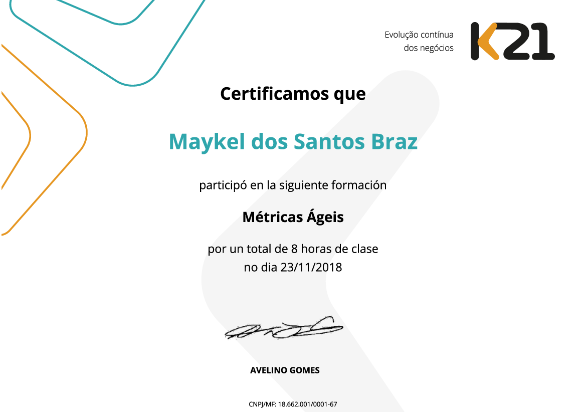 Certificado K21